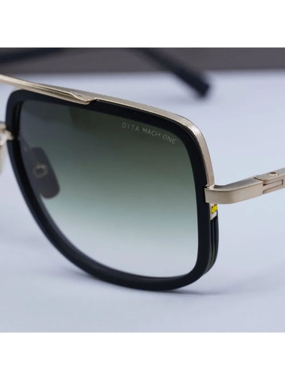 Dita MACH-ONE-DRX-2030-F-59 Aviator Sunglasses - Black / Green